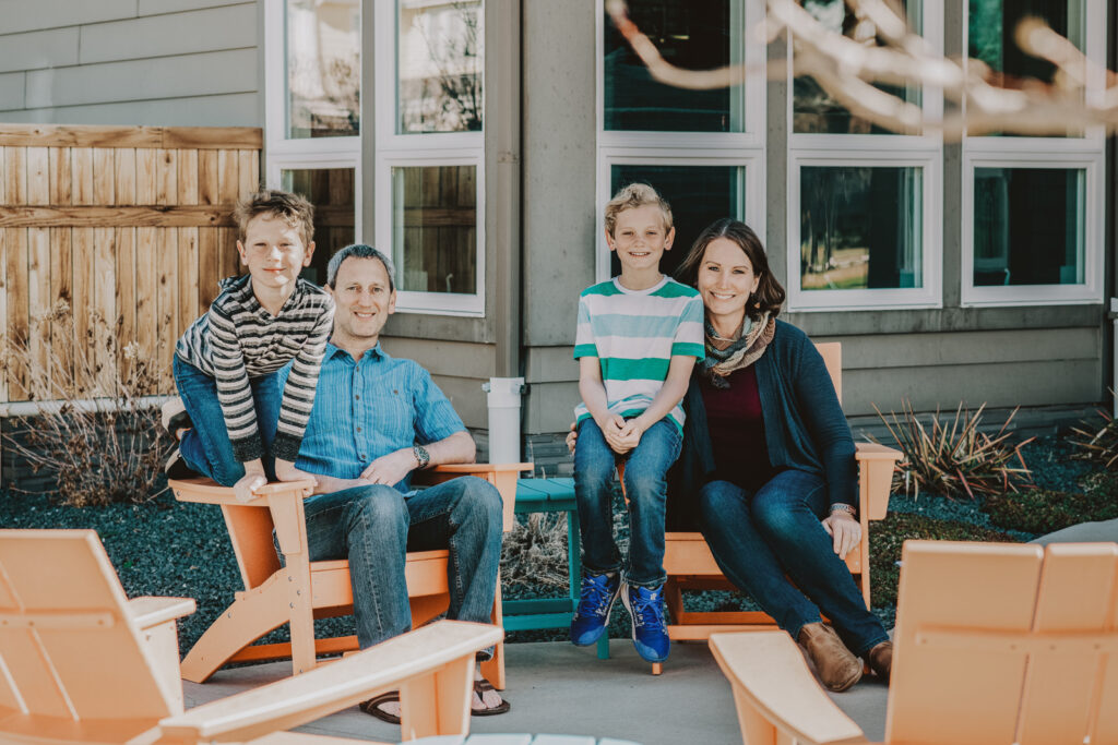 Photo Sessions at Home Private Space Porch Outdoor Fun Candid Family Picture | From the Hip Photo Denver Colorado Portrait Photography 