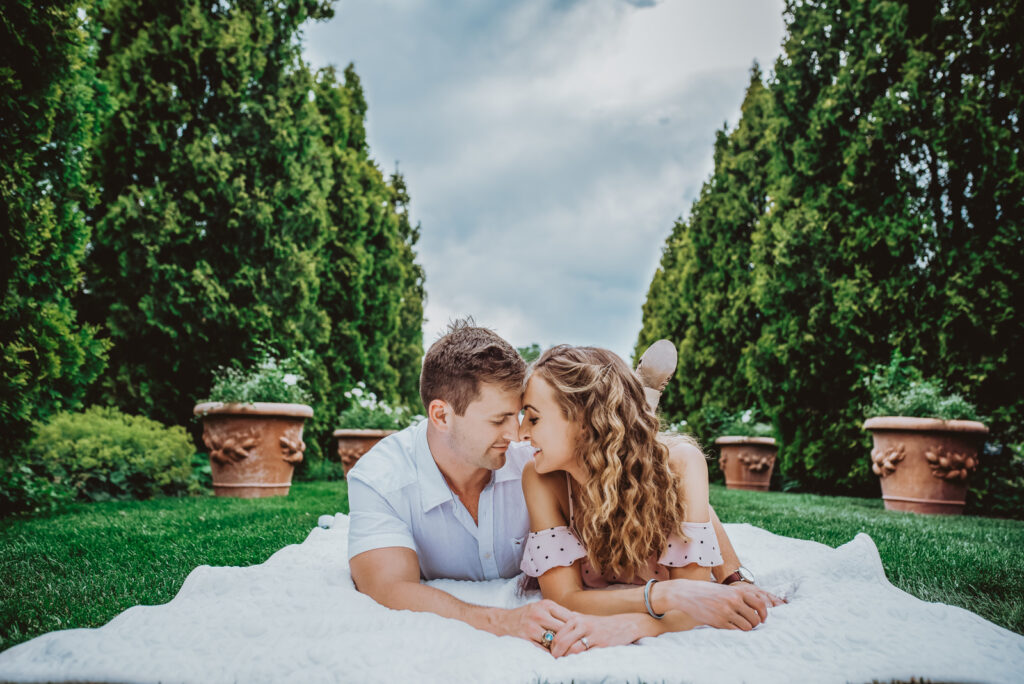 Denver Botanic Gardens Outdoor nature fun candid romantic engagement picture | From the Hip Photo Portrait Photography