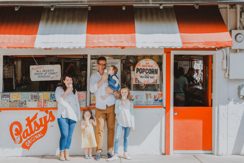 Photos at your favorite place can mean a restaurant, bar, coffee shop, or bookstore | View unique family pictures by From the Hip Photo | Denver Colorado portrait photography 