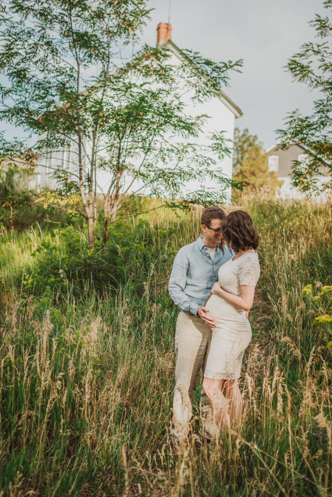 Golden History Park Outdoor Water Nature Fun Candid Family Maternity Picture | From the Hip Photo Denver Colorado Photography Portraits