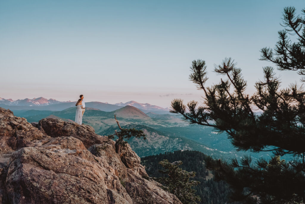 Lost Gulch Overlook Boulder Colorado outdoor mountain views fun candid romantic engagement pictures | From the Hip Photo portrait photography 