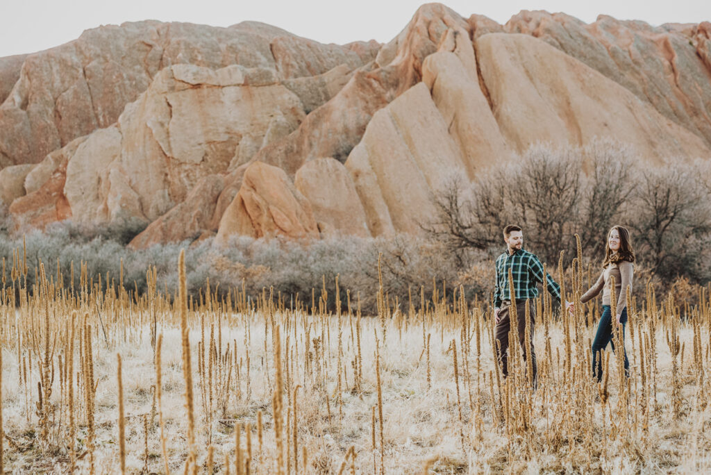 Red Rocks Park and Amphitheater outdoor park nature venue fun candid engagement picture | From the Hip Photo portrait photography  