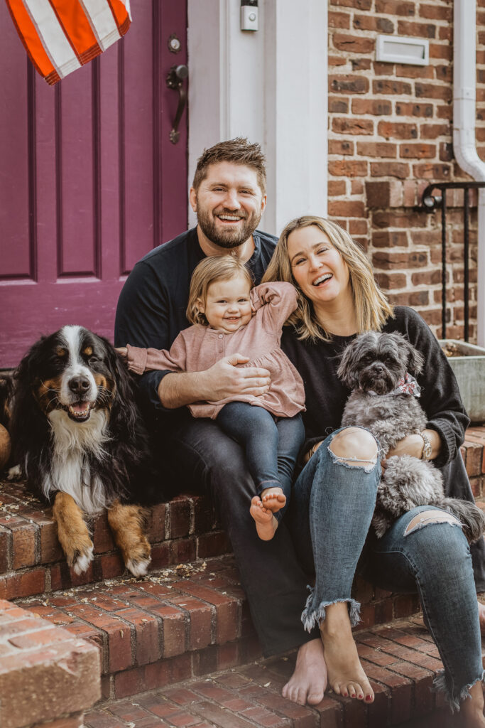 Photo Sessions at Home Private Space Porch Outdoor Fun Candid Family Picture | From the Hip Photo Denver Colorado Portrait Photography 