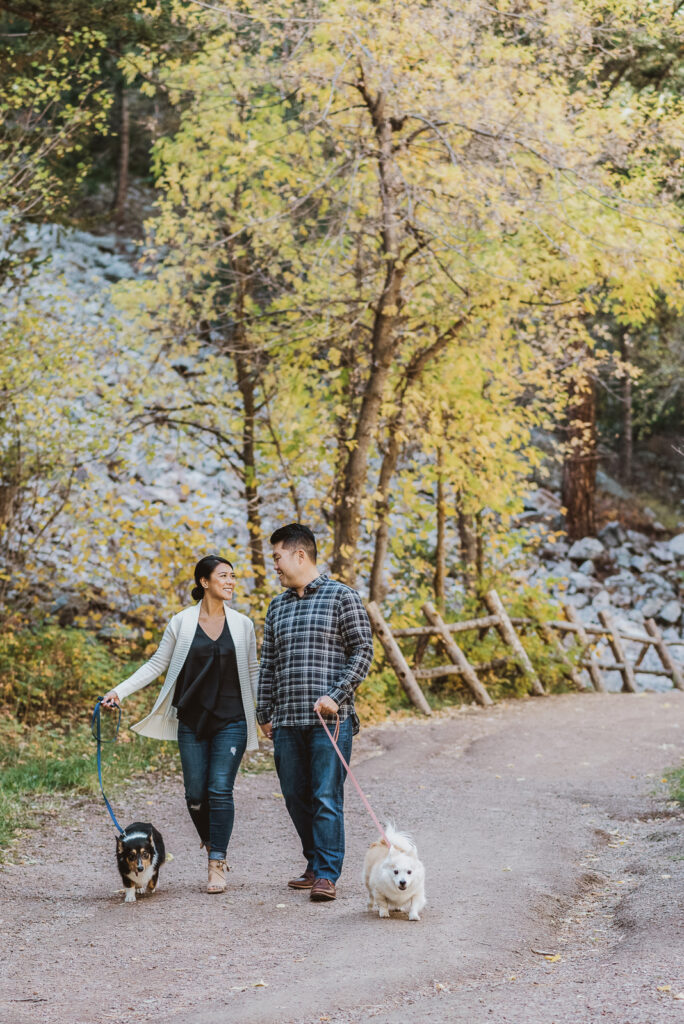 S. Mesa Trail and Eldorado Canyon outdoor nature trail candid fun romantic engagement picture | From the Hip Photo portrait photography 