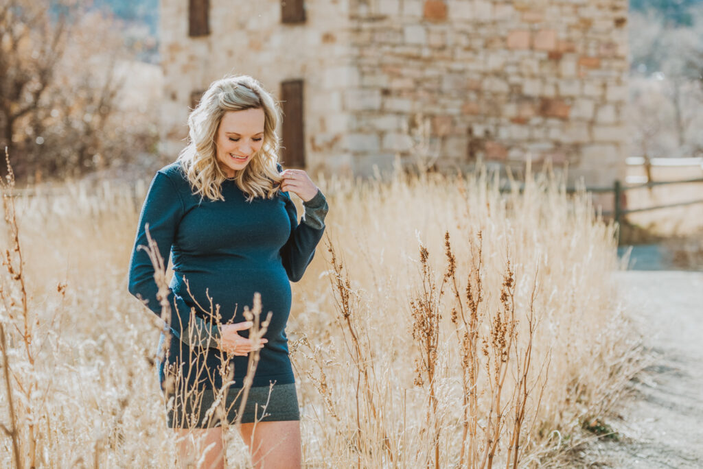 S. Mesa Trail and Eldorado Canyon outdoor nature trail candid fun maternity family picture | From the Hip Photo portrait photography 
