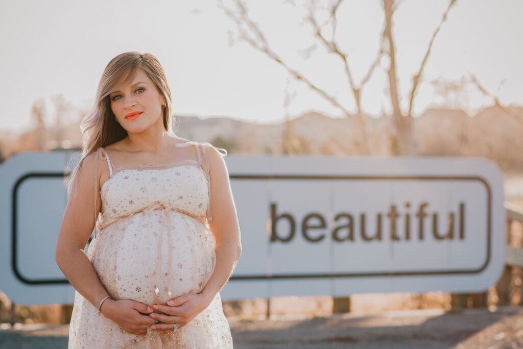 Stanley Marketplace indoor outdoor urban colorful fun candid outgoing family maternity picture | From the Hip Photo Denver Colorado portrait photography