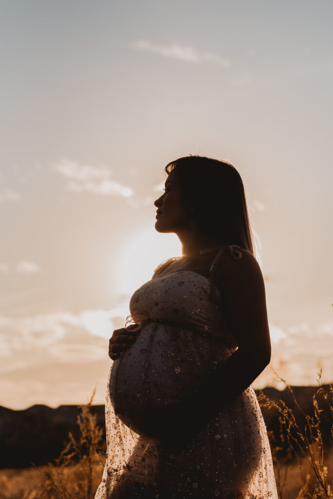 Stanley Marketplace indoor outdoor urban colorful fun candid outgoing maternity picture | From the Hip Photo Denver Colorado portrait photography