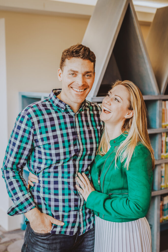 Downtown Civic Center Denver Library indoor fun candid family picture | From the Hip Photo Denver Colorado portrait photography 