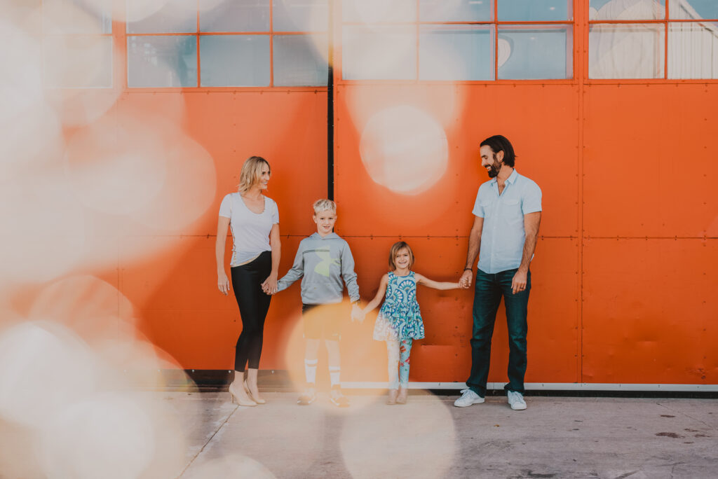 Stanley Marketplace indoor outdoor urban colorful fun candid outgoing family picture | From the Hip Photo Denver Colorado portrait photography