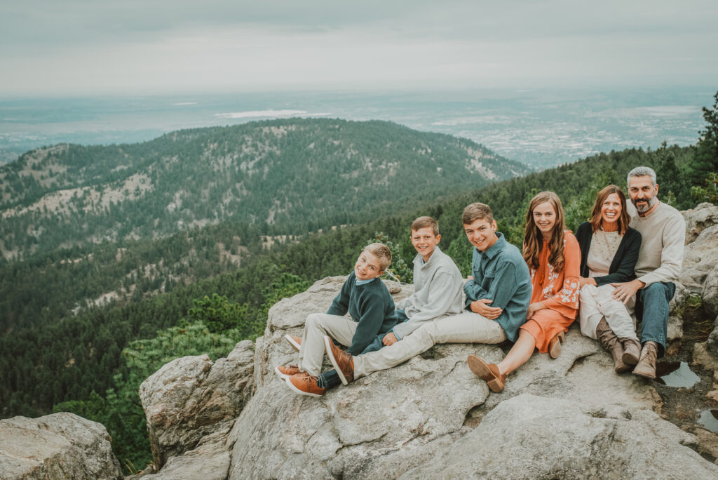 Lost Gulch Overlook Boulder Colorado outdoor mountain views fun candid family pictures | From the Hip Photo portrait photography 