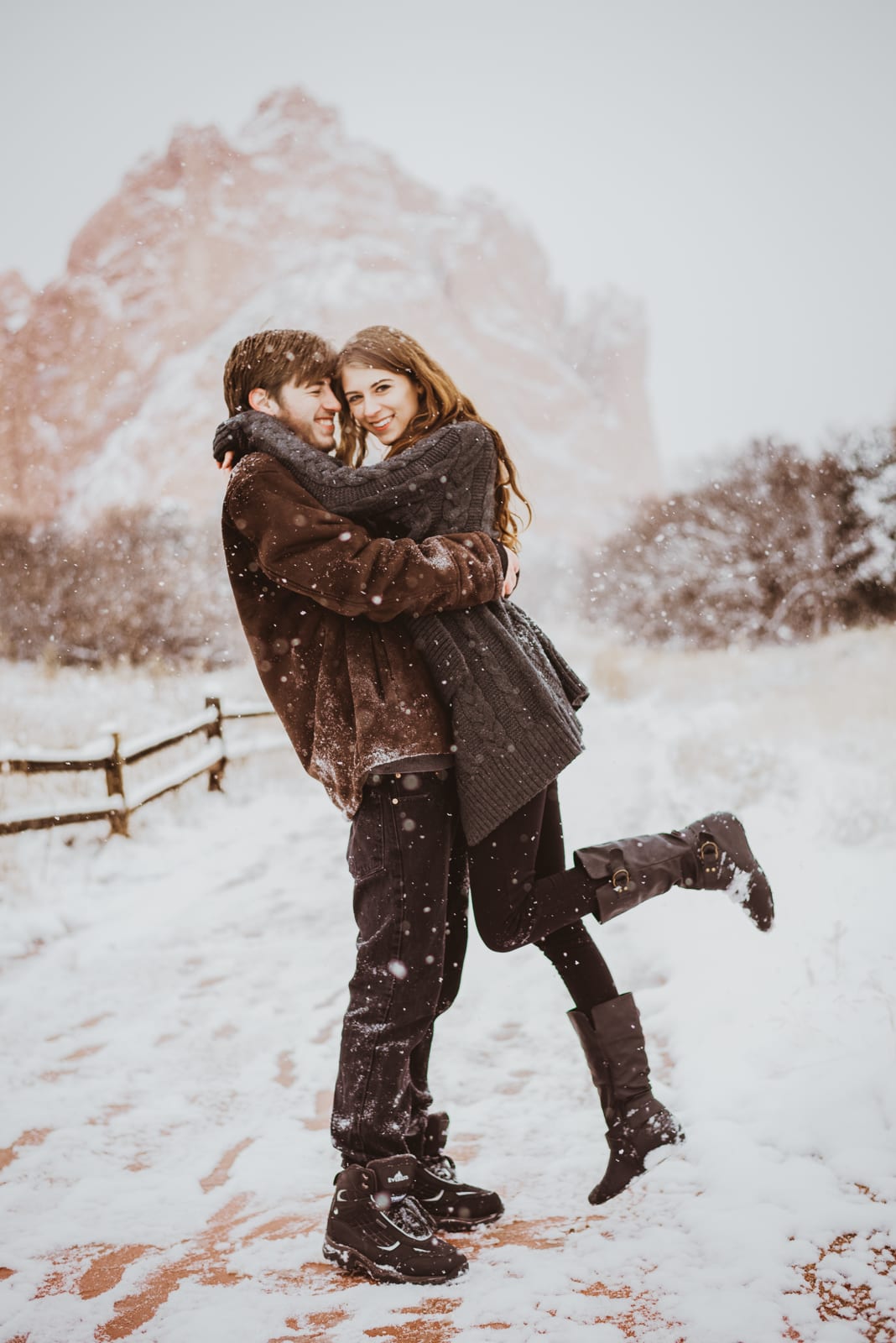 Denver family photos winter -- parents and children cozy portrait session