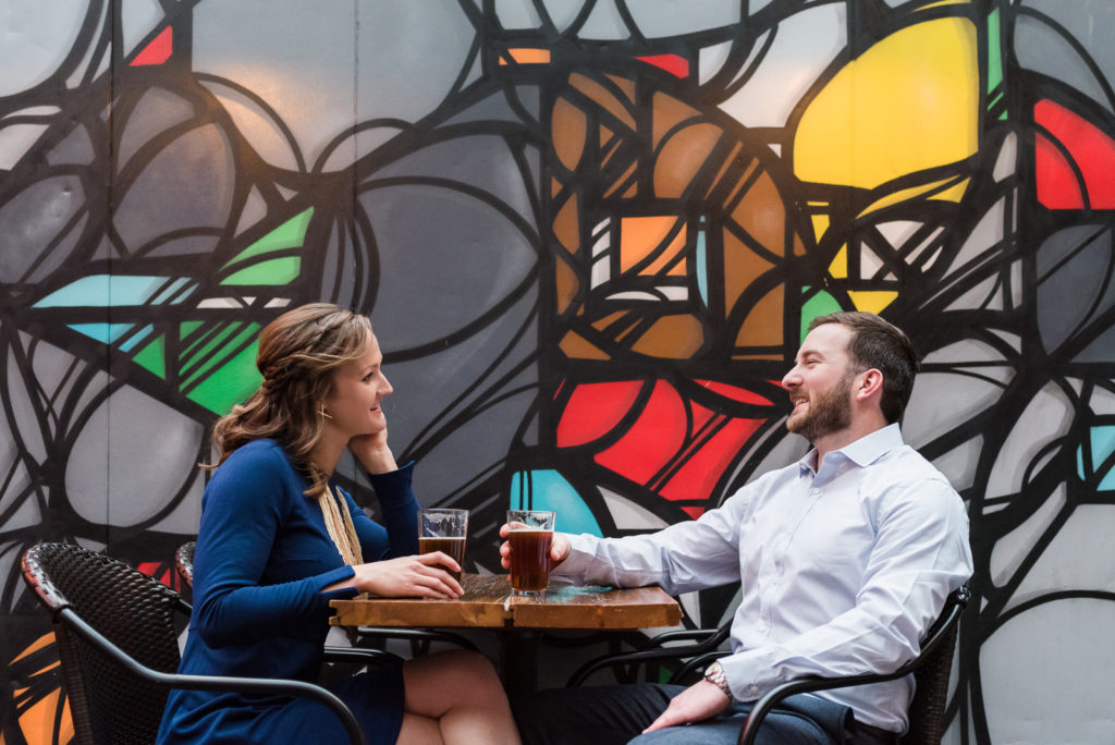 Expert tips to plan fun downtown Denver engagement photos RiNo romantic engagement picture | From the Hip Photo Denver Colorado portrait photography 