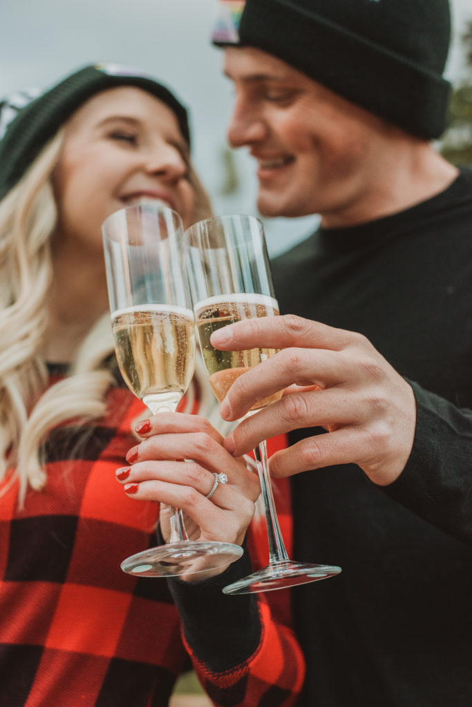 Couple portrait during Colorado engagement photography session by From the Hip Photo