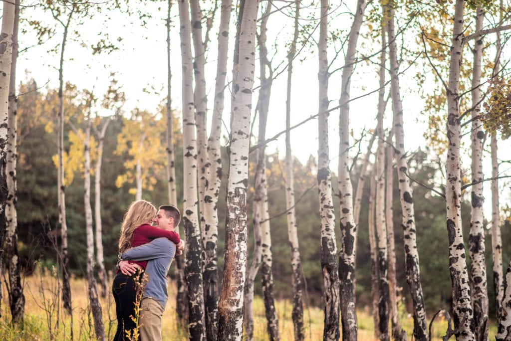 Tips to Plan Engagement Photos in the Mountains Near Denver Romantic Couple picture Evergreen Lake | From the Hip Photo Portrait Photography