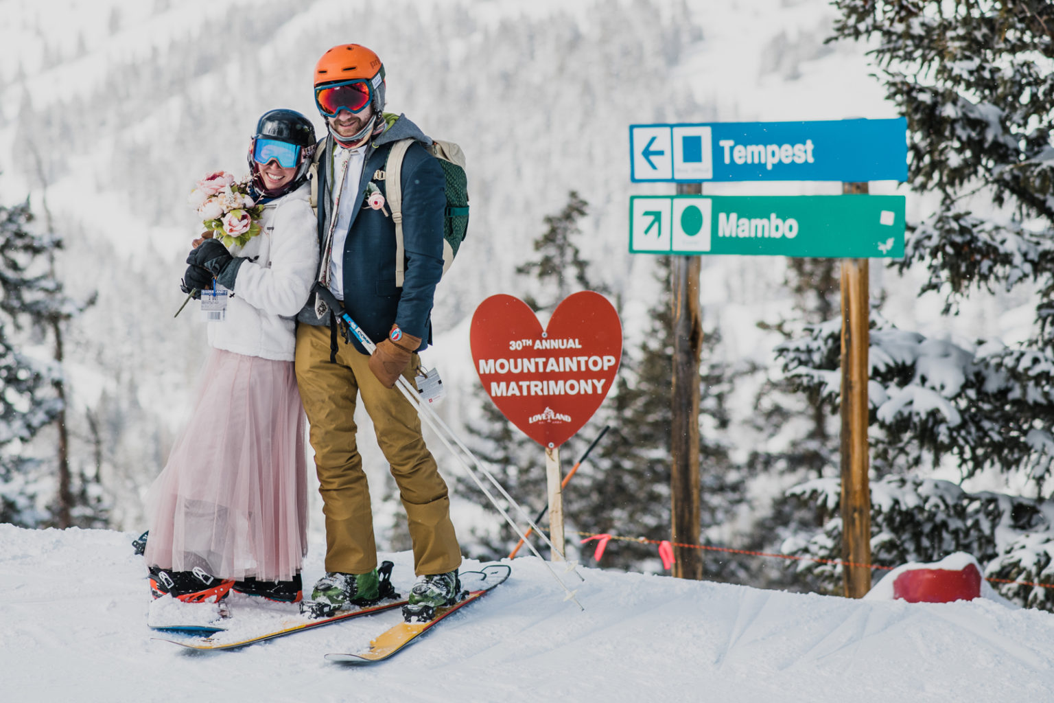 Colorado mountain elopement couple