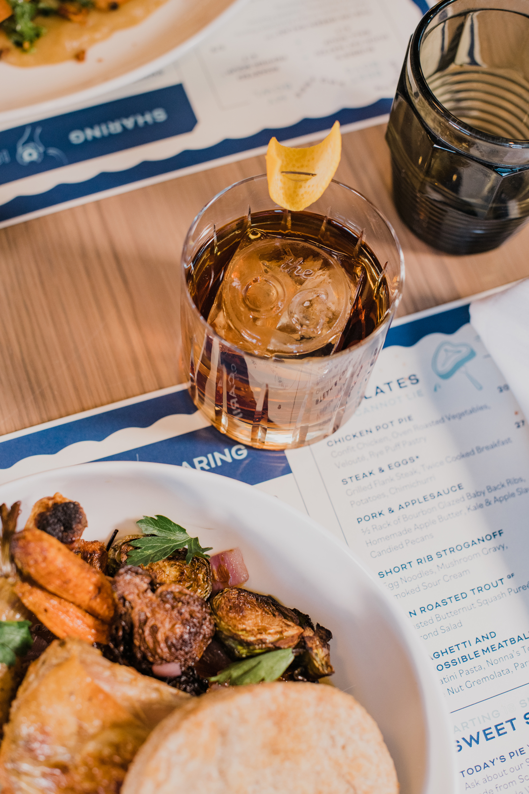 Colorado Hotel & Food Photography | The Original, The Rally Hotel | Plate of food by cup of soda