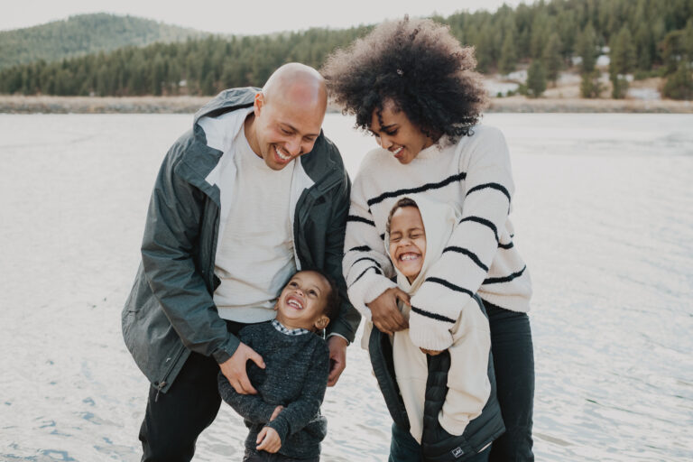 Holiday family photos in the Colorado mountains — family portrait photography by From the Hip Photo