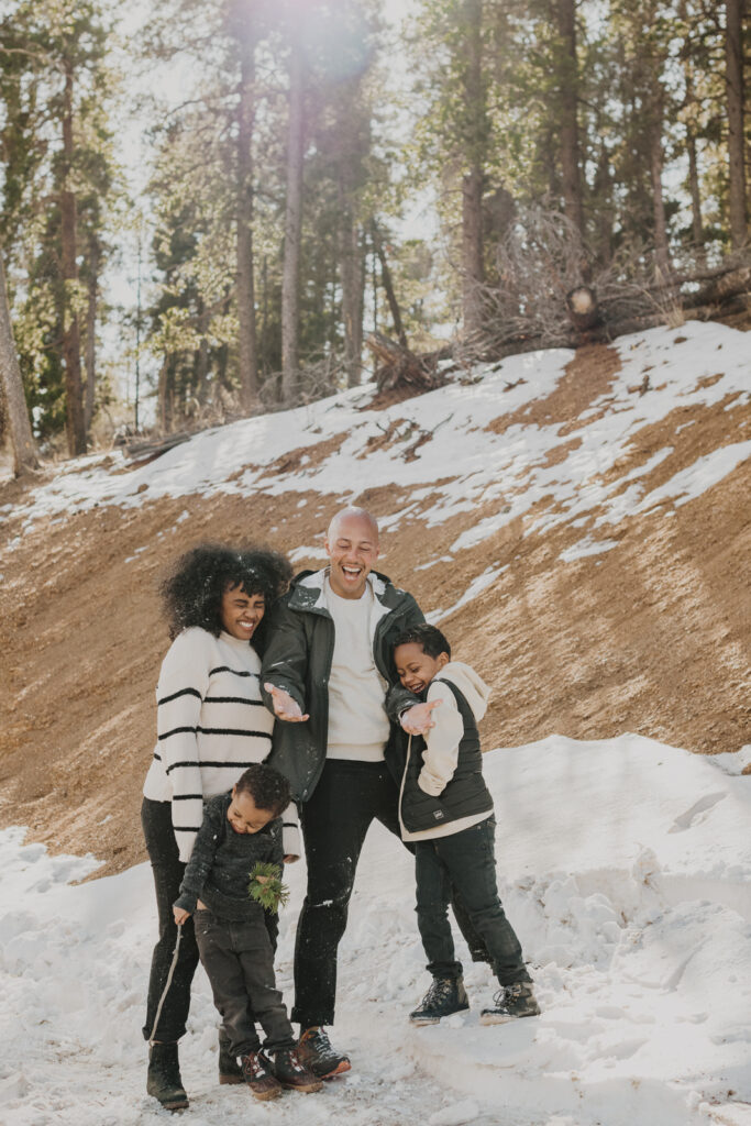 Holiday Family Photos Colorado Mountains