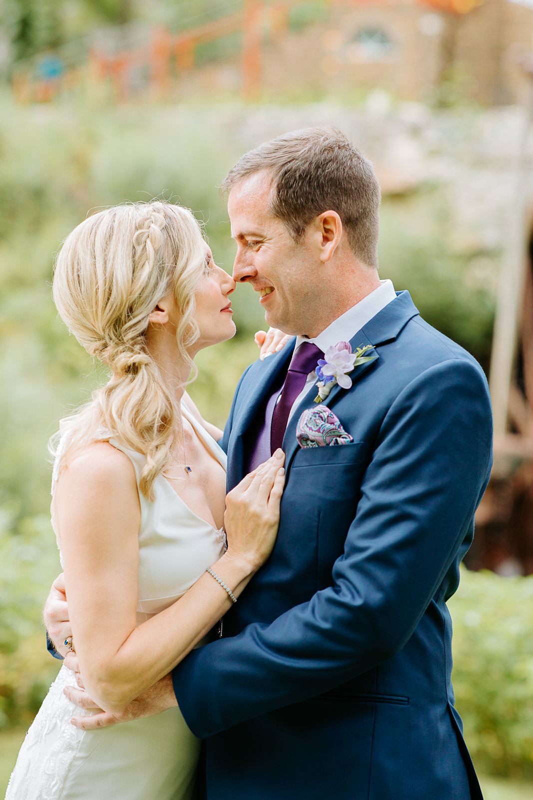 Bride portrait at Dunafon Castle wedding in Colorado