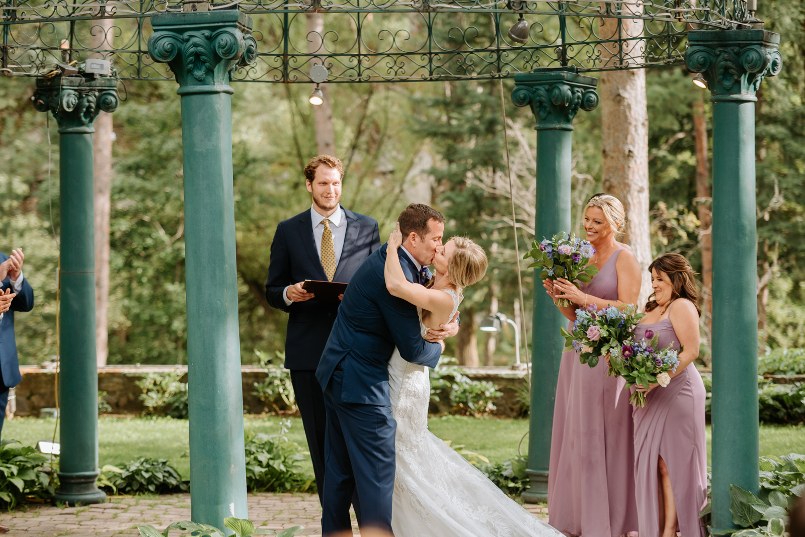 Dunafon Castle wedding reception and toasts