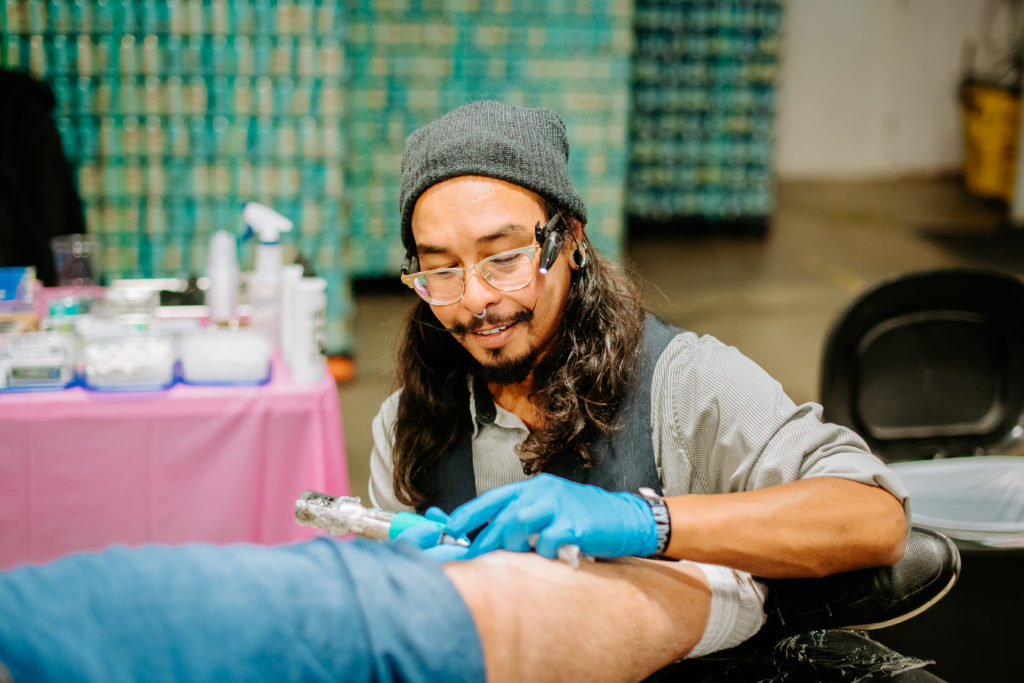tattooing: Denver event photographer: Dry Dock Banned Booze Ball