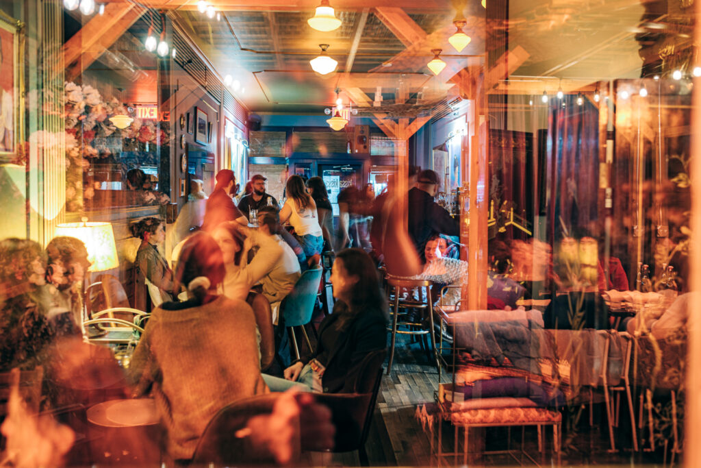 Interior photo of Kissa Kissa | Jazz vinyl cocktail bar in Crown Heights, Brooklyn, New York City