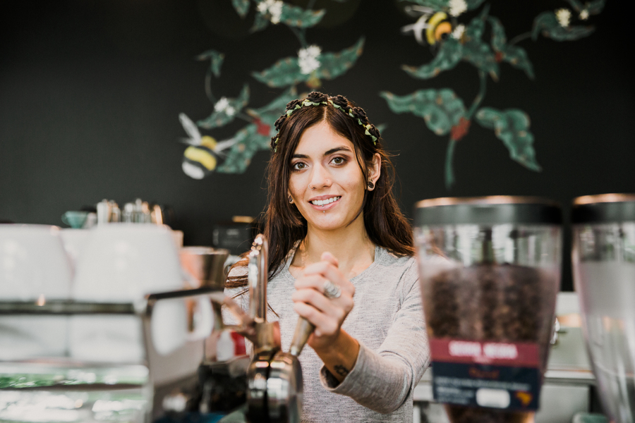 Latte art captured by professional food photographer
