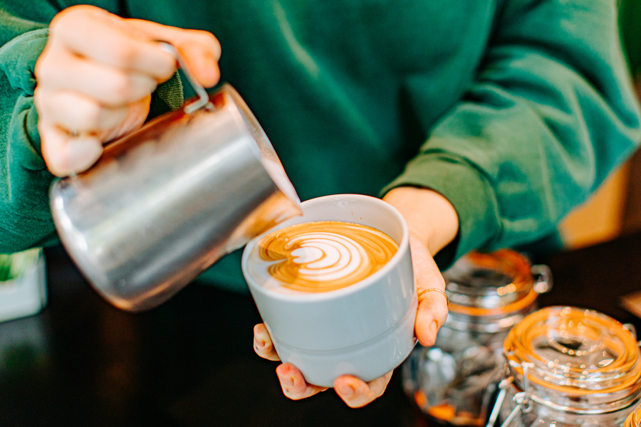 Coffee beans and packaging product photography