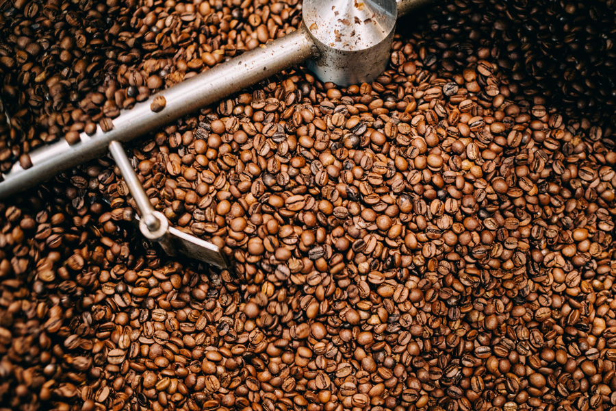 Coffee shop team during professional photography session