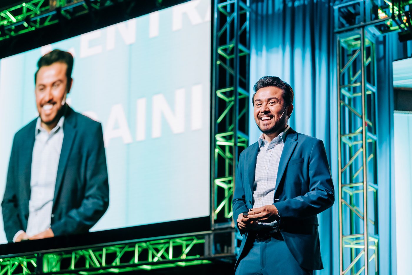 Denver event photographer capturing large-scale conference keynote presentation
