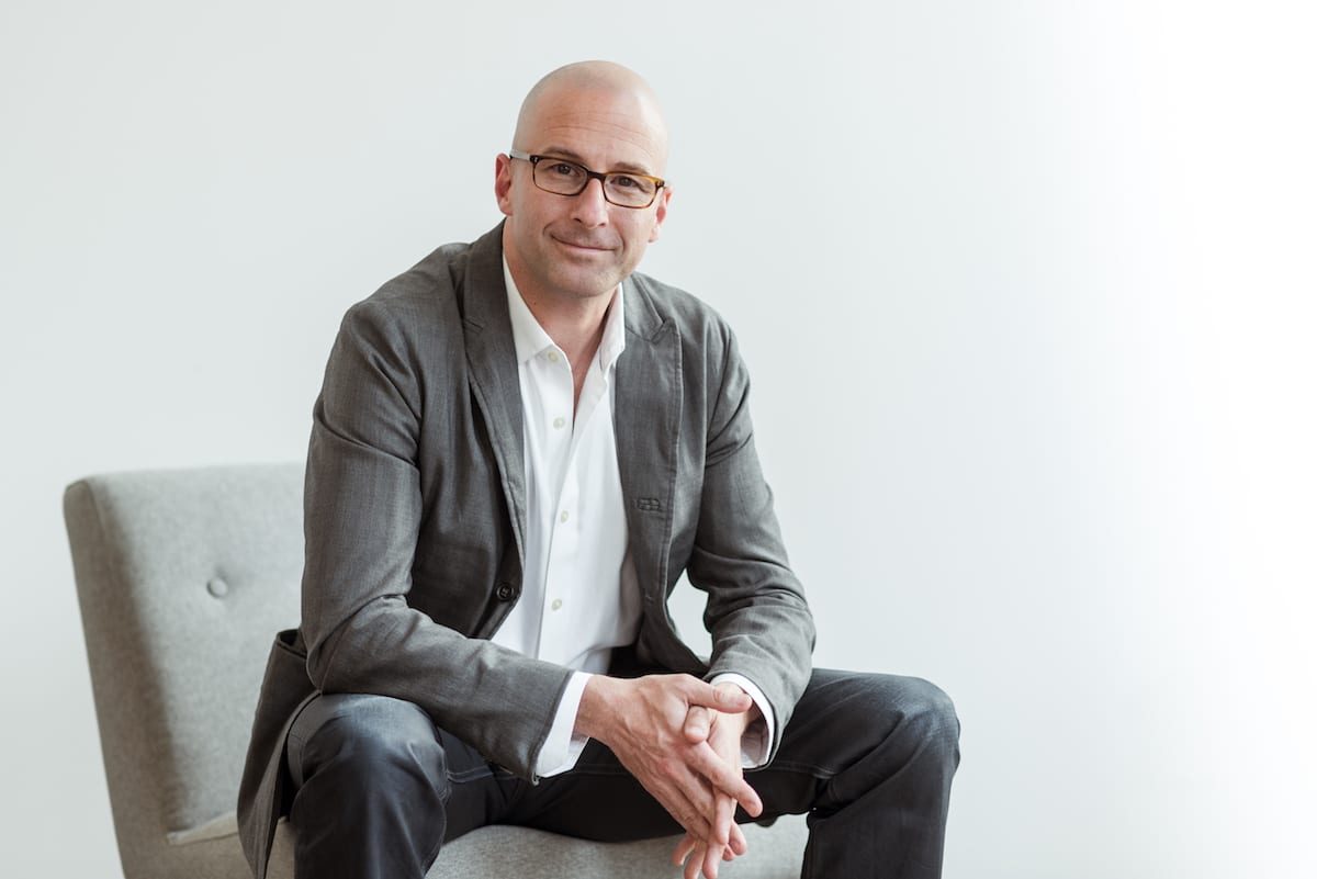 Professional corporate headshot photography at Denver event with studio lighting